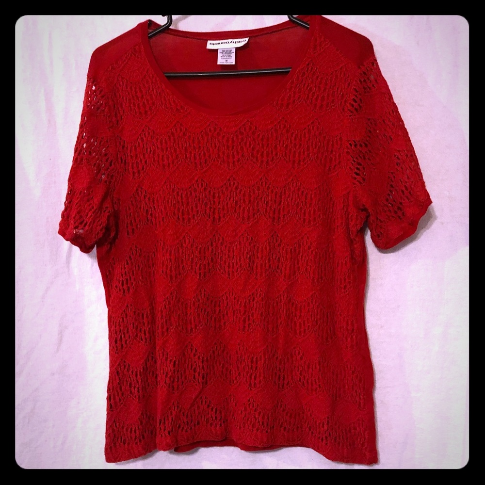 EUC Ladies lace front shirt